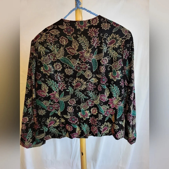 Vintage Braemar by Jeremy Scott Paisley  Velvet Jacket Size 12 - Picture 6 of 11